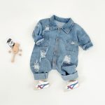 【66-90cm】ロンパース ベビー デニム ダメージ - 画像 (5)