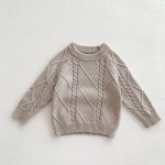 【66-90cm】サロペットorセーター ベビー ケーブル編み ニット - 画像 (8)