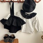 【66-90cm】長袖Ｔシャツorサロペット ベビー 可愛い フリル - 画像 (7)