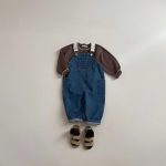 【73-100cm】サロペット ベビー デニム カジュアル - 画像 (6)