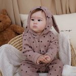 【66-90cm】ロンパース ベビー ウサギ ドット - 画像 (14)