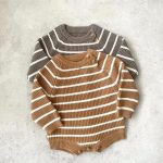 【66-90cm】ロンパース ベビー ボーダー ニット 暖かい - 画像 (12)