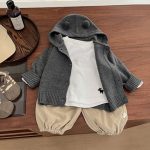 【73-110cm】カーディガン キッズ フード付き ニット - 画像 (13)
