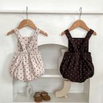 【66-100cm】サロペット ベビー ドット柄 ロンパース コディネート - 画像 (5)