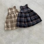 【73-100cm】ワンピース ベビー レトロ チェック - 画像 (3)