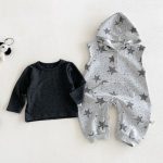 【66-90cm】 Tシャツorオールインワン ベビー 星柄 フード付き - 画像 (10)