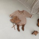 【66-90cm】ロンパース ベビー ボーダー ニット 暖かい - 画像 (3)