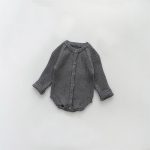 【66-90cm】ロンパース ベビー 無地 ニット - 画像 (5)