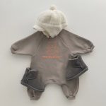 【66-90cm】ロンパース ベビーくま柄 長袖 スウェット - 画像 (10)