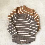 【66-90cm】ロンパース ベビー ボーダー ニット 暖かい - 画像 (13)