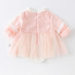 【66-90cm】ロンパース ベビー クリーム花 プリンセス - 画像 (10)