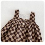 【66-90cm】セットアップ ベビー チェック パフスリープ - 画像 (9)