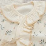 【59-80cm】ロンパース ベビー フラワー柄 柔らか - 画像 (8)
