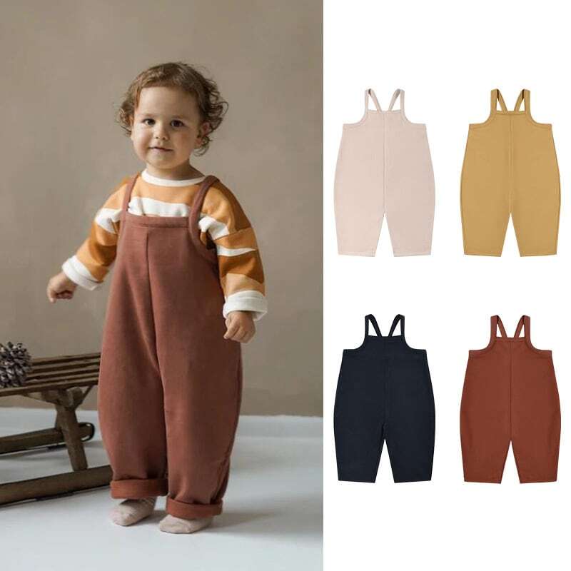 e4a5e0d828f96531a5e4bd1a5016754e.jpg 【73-100cm】サロペット ベビー ナチュラル 暖かい - 画像 (1)