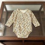 【予約販売】【66-90cm】長袖ロンパース ベビー 北欧風 総柄 - 画像 (11)