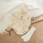 【59-90cm】ロンパース ベビー フリル 花柄 - 画像 (6)