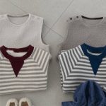 【66-90cm】ロンパース ベビー 暖かい ボーダー - 画像 (9)