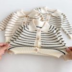 【66-90cm】セットアップ ベビー ワッフル ボーダー - 画像 (18)