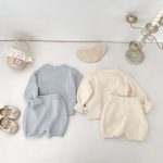 【73-110cm】カーディガンorパンツ ベビー 蝶結び ニット - 画像 (3)
