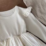 【66-90cm】ロンパース ベビー フレアワンピ 無地 - 画像 (7)