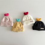 【GOODS】帽子 暖かい ハート ニット - 画像 (5)