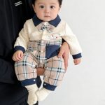 【66-90cm】ロンパース ベビー クマ柄 チェック柄 - 画像 (6)