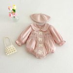 【66-90cm】ロンパース ベビー レトロ 蝶結び - 画像 (4)