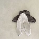 【66-90cm】オールインワン ベビー 帽子付き ファスナー - 画像 (3)