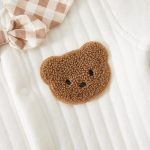 【59-90cm】ロンパース ベビー クマ柄 チェック襟 - 画像 (6)