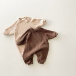 【66-90cm】ロンパース ベビー ナチュラル リブ 暖かい - 画像 (5)