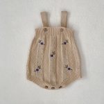 【66-100cm】ロンパースorロンパース ベビー 刺繍 透かし編み - 画像 (16)