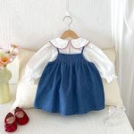 【73-110cm】ワンピース 女の子 デニム ポケット付き - 画像 (6)