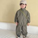 【80-150cm】セットアップ キッズ カジュアル 無地 - 画像 (4)