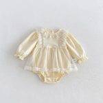 【66-90cm】ロンパース ベビー レース メッシュ - 画像 (9)
