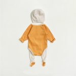 【66-90cm】ロンパース+レギンスor帽子 ベビー 無地 カジュアル - 画像 (5)