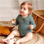 【66-90cm】ロンパース ベビー レトロ 総柄 - 画像 (5)