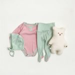【66-90cm】ロンパース+レギンスor帽子 ベビー 無地 カジュアル - 画像 (8)