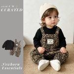 【66-100cm】セットアップ ベビー ヒョウ柄 カジュアル