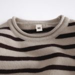 【80-130cm】セーター キッズ ポケット付き ボーダー - 画像 (8)
