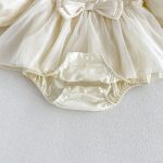 【66-90cm】ロンパース ベビー パフスリーブ 蝶結び - 画像 (13)