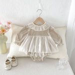 【66-90cm】ロンパース ベビー フリル プリンセス - 画像 (4)