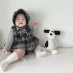 【66-90cm】ロンパースor帽子 ベビー 厚手 チェック - 画像 (16)