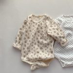 【66-90cm】ロンパース ベビー 可愛い 総柄 - 画像 (3)
