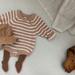【66-90cm】ロンパース ベビー ボーダー ニット 暖かい - 画像 (11)