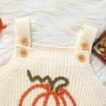 【62-86cm】ロンパース ベビー ハロウィン かぼちゃ 刺繍 - 画像 (8)