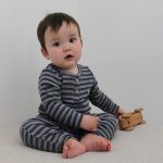 【66-90cm】オールインワン ベビー ボーダー柄 シンプル - 画像 (3)