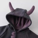 【66-100cm】ロンパース ベビー ボア フリース フード付き - 画像 (11)