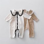 【66-90cm】ロンパース ベビー セーラー風 シンプル - 画像 (2)