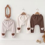 【66-90cm】レギンス ベビー 暖かい クマ柄