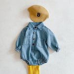 【66-100cm】長袖ロンパース ベビー  ベビー ゆったり シルエット